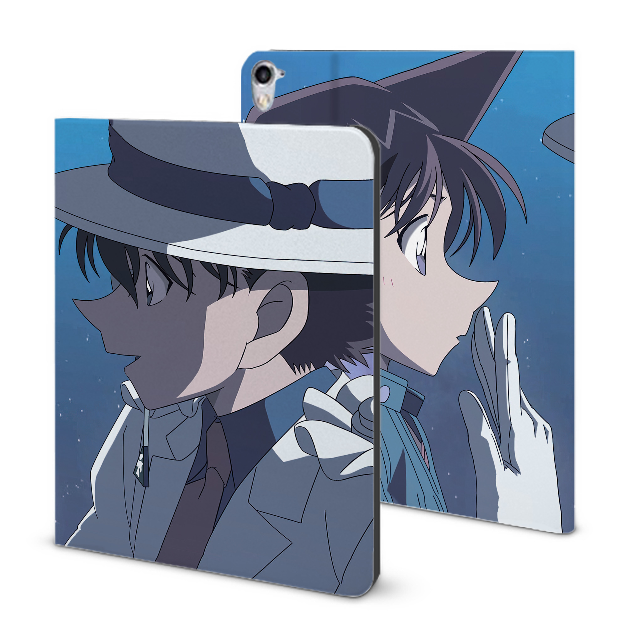 （画像用） 名探偵コナン Detective Conan IPad ケース ブック型 PUレザー TPU 耐衝撃 軽量 薄型 ペン収納なし 全面保護 IPad 各モデル対応